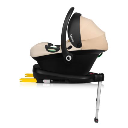 Lionelo - Pasukama automobilinė kėdutė su baze ASTRID SET i-Size 40-87 cm, smėlio spalvos