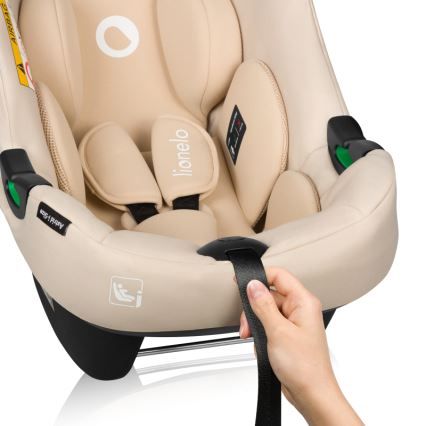 Lionelo - Pasukama automobilinė kėdutė su baze ASTRID SET i-Size 40-87 cm, smėlio spalvos