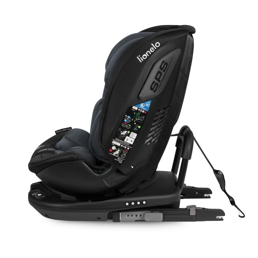 Lionelo - pasukama automobilinė kėdutė su baze BASTIAAN i-Size 40-150 cm Grey Stone