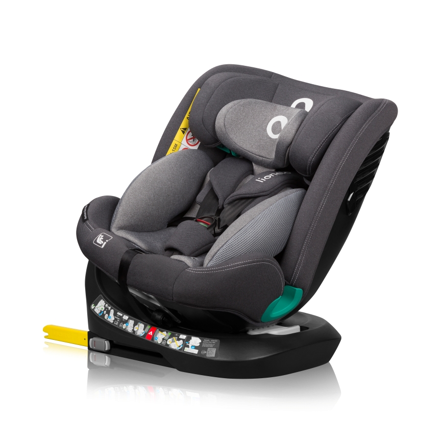 Lionelo - Pasukama automobilinė kėdutė su baze BASTIAAN ONE i-Size 40-150 cm akmens pilka