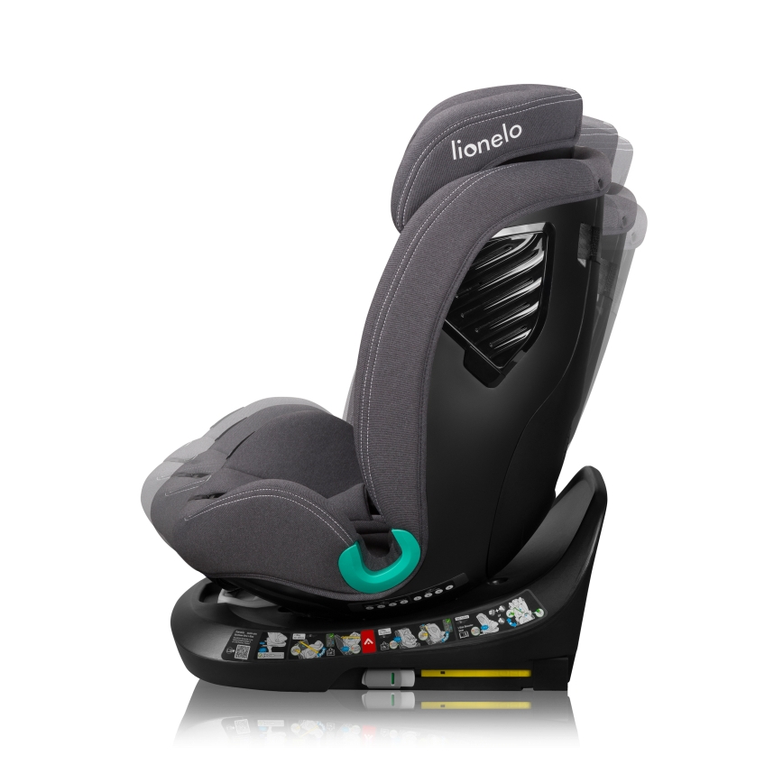 Lionelo - Pasukama automobilinė kėdutė su baze BASTIAAN ONE i-Size 40-150 cm akmens pilka