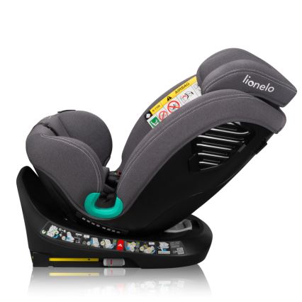 Lionelo - Pasukama automobilinė kėdutė su baze BASTIAAN ONE i-Size 40-150 cm akmens pilka