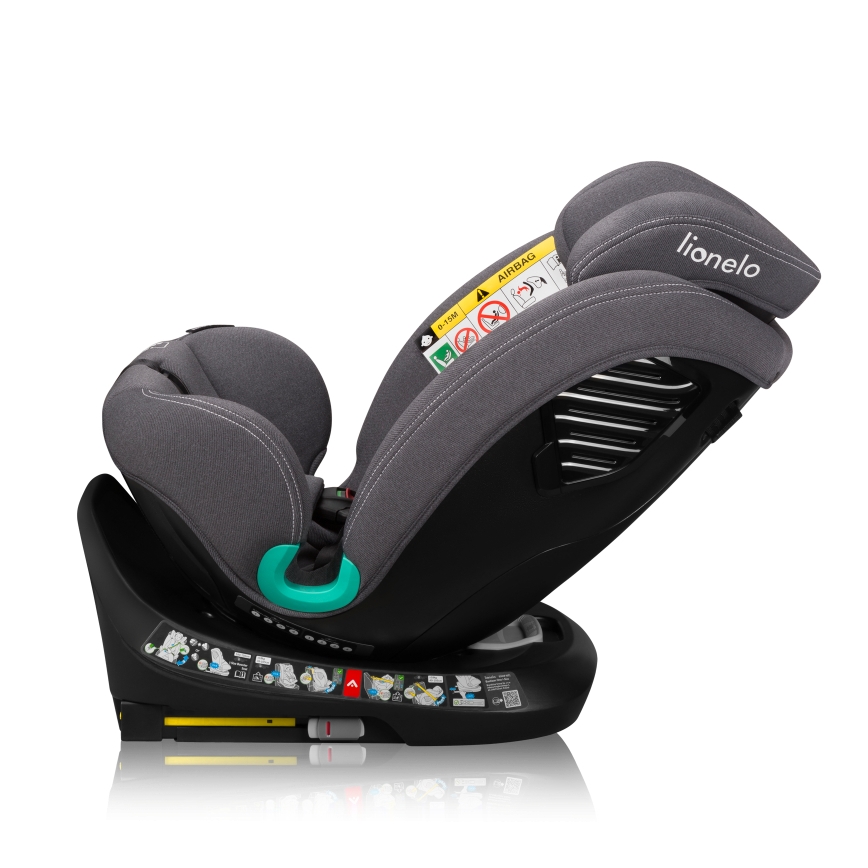 Lionelo - Pasukama automobilinė kėdutė su baze BASTIAAN ONE i-Size 40-150 cm akmens pilka