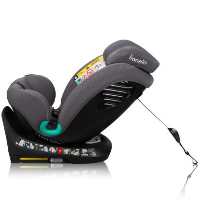 Lionelo - Pasukama automobilinė kėdutė su baze BASTIAAN ONE i-Size 40-150 cm akmens pilka