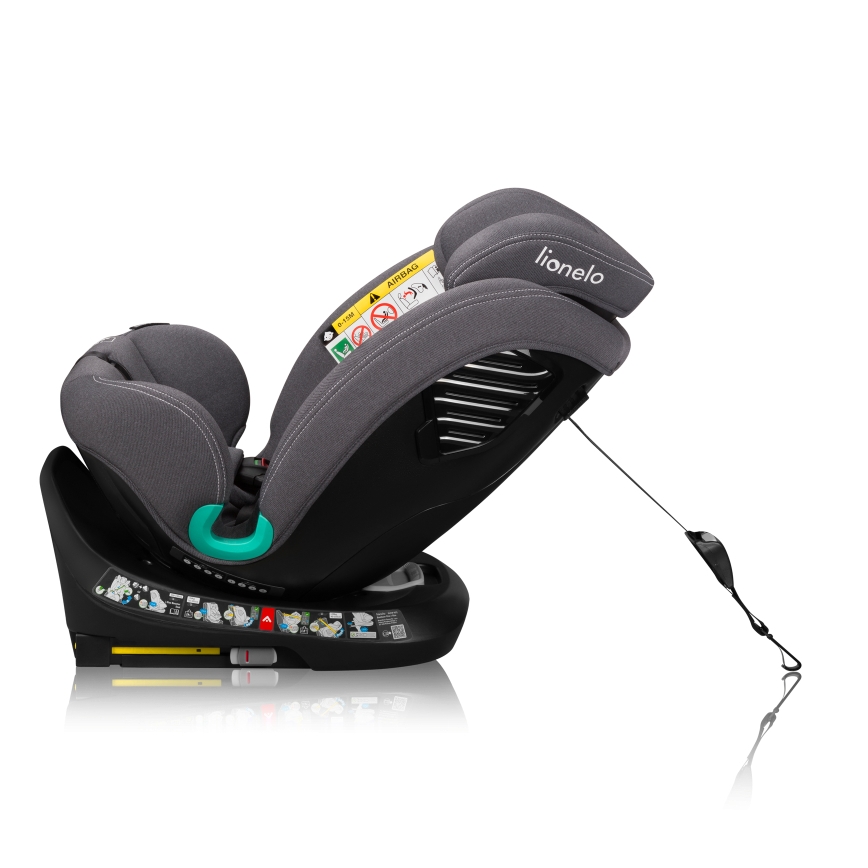 Lionelo - Pasukama automobilinė kėdutė su baze BASTIAAN ONE i-Size 40-150 cm akmens pilka