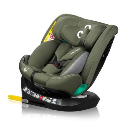 Lionelo - BASTIAAN ONE pasukama automobilinė kėdutė su baze i-Size 40-150 cm alyvuogių žalia