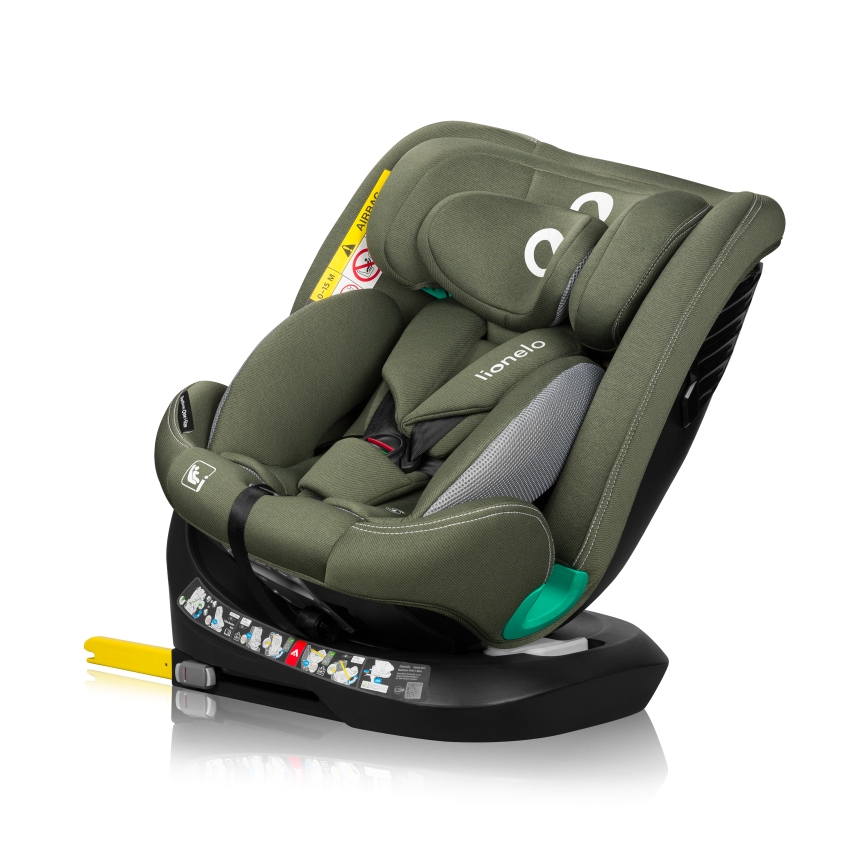 Lionelo - BASTIAAN ONE pasukama automobilinė kėdutė su baze i-Size 40-150 cm alyvuogių žalia