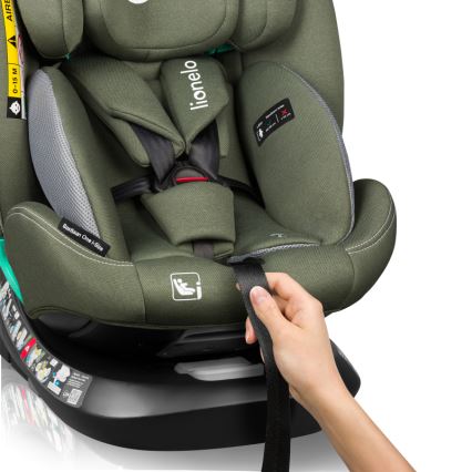 Lionelo - BASTIAAN ONE pasukama automobilinė kėdutė su baze i-Size 40-150 cm alyvuogių žalia