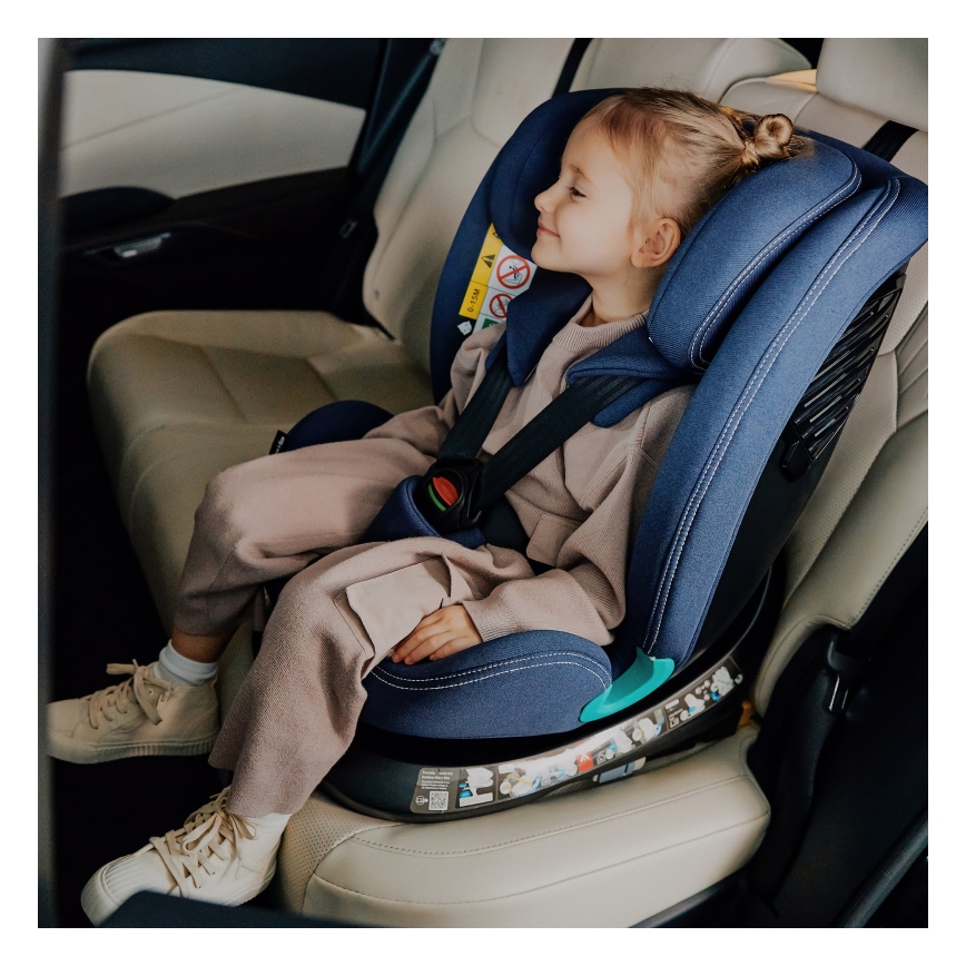 Lionelo - Automobilinė kėdutė su pasukama baze BASTIAAN ONE i-Size 40-150 cm Tamsiai mėlyna