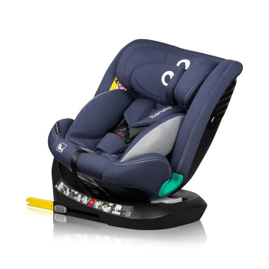 Lionelo - Automobilinė kėdutė su pasukama baze BASTIAAN ONE i-Size 40-150 cm Tamsiai mėlyna
