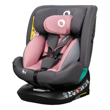 Lionelo - pasukama automobilinė kėdutė su baze BASTIAAN ONE i-Size 40-150 cm rožinė