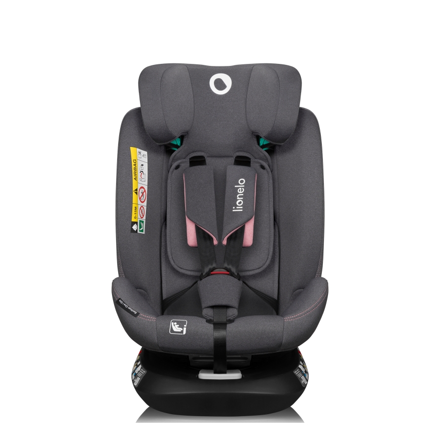 Lionelo - sukama automobilinė kėdutė su baze BASTIAAN ONE i-Size 40-150 cm Pink Rose