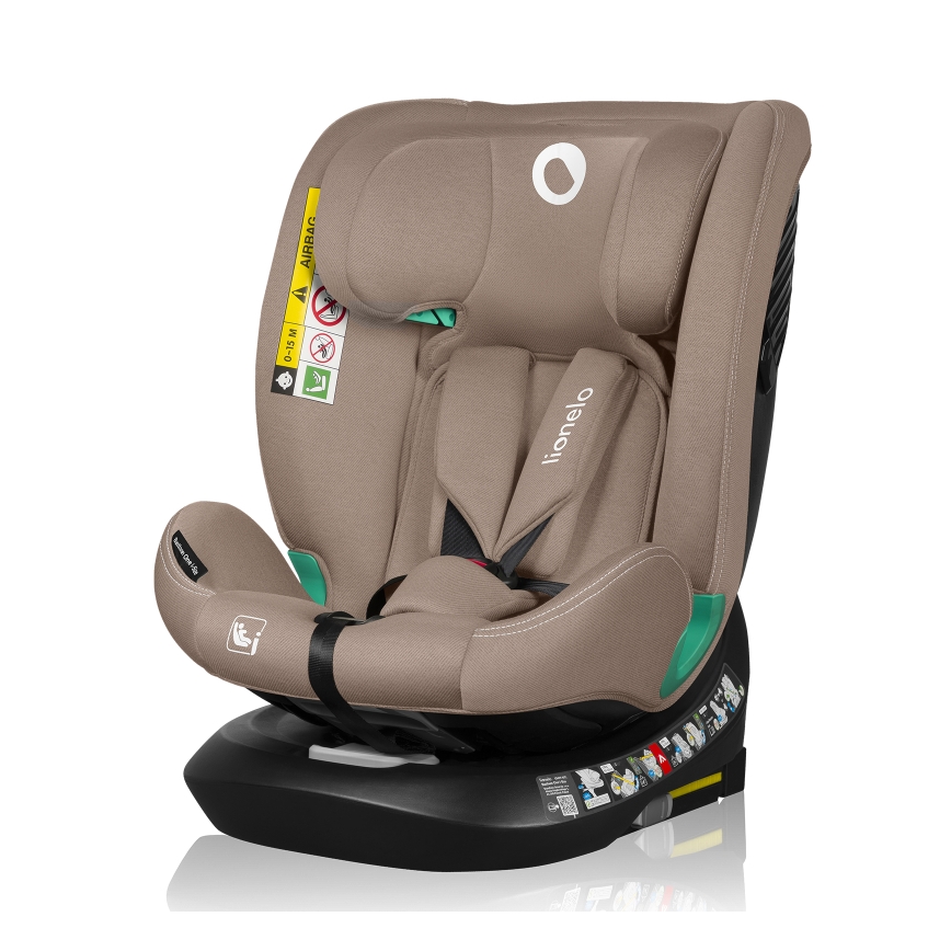 Lionelo - Sukama automobilinė kėdutė su baze BASTIAAN ONE i-Size 40-150 cm, smėlio spalvos