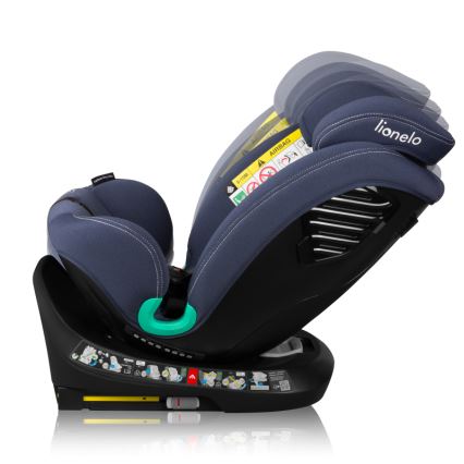 Lionelo - Pasukama automobilinė kėdutė su baze BASTIAAN ONE i-Size 40-150 cm Blue Navy