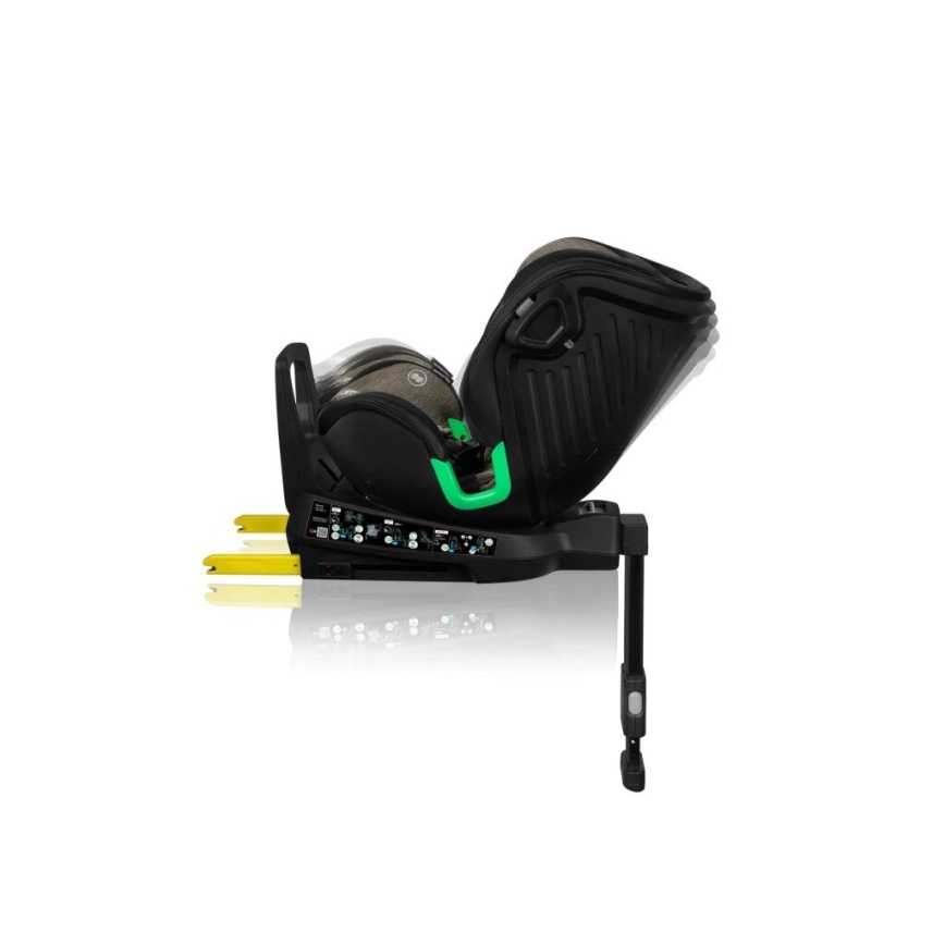 Lionelo - Pasukama automobilinė kėdutė su baze HARMONY i-Size 40-150 cm juoda/alyvuogių spalvos