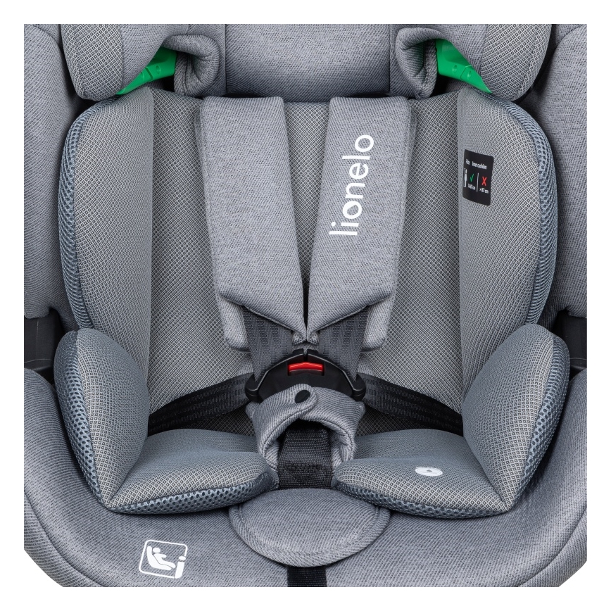 Lionelo - Pasukama automobilinė kėdutė su baze LAVENDER i-Size 76-150 cm Akmens pilka