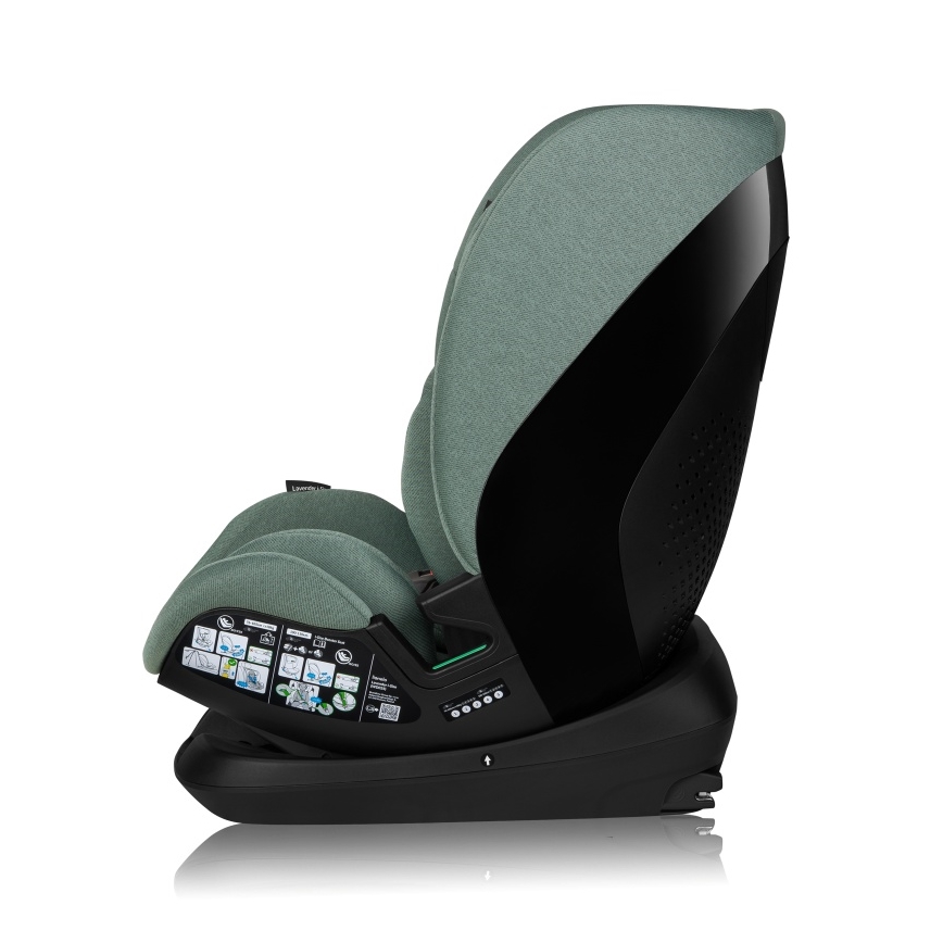 Lionelo - Pasukama automobilinė kėdutė su baze LAVENDER i-Size 76-150 cm pistacijų žalia