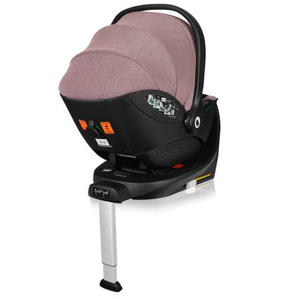Lionelo - pasukama automobilinė kėdutė su baze MOXIE SET i-Size 40-87 cm Pink Mauve