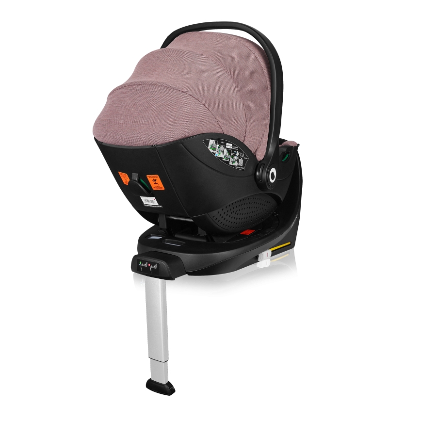 Lionelo - pasukama automobilinė kėdutė su baze MOXIE SET i-Size 40-87 cm Pink Mauve