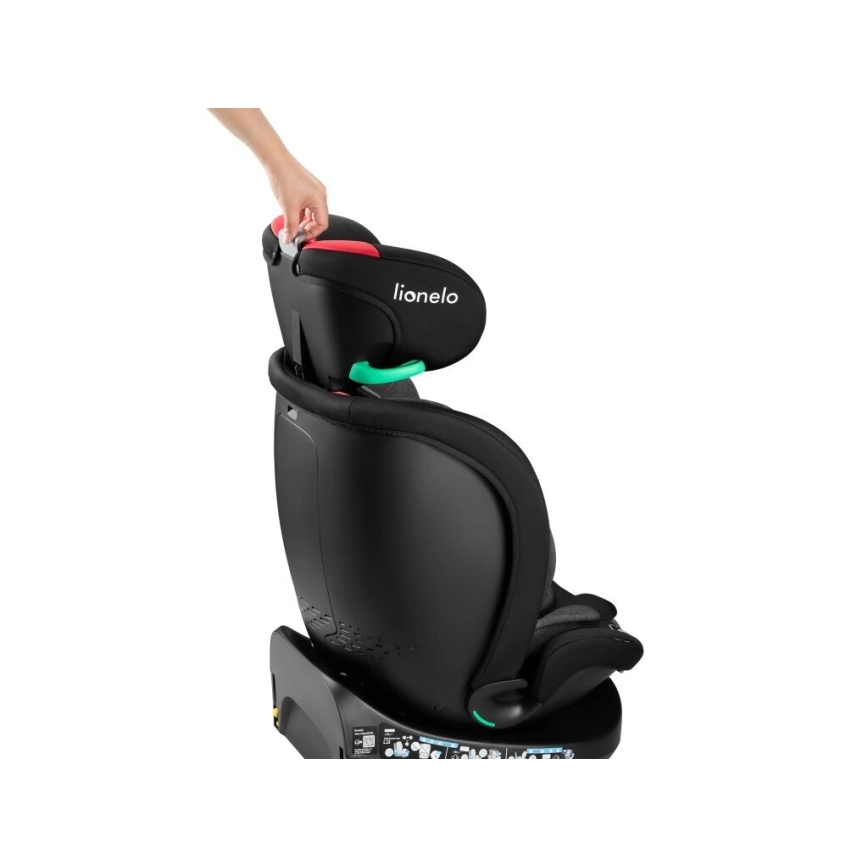 Lionelo - Pasukama automobilinė kėdutė su baze NAVY i-Size 40-150 cm juoda/raudona