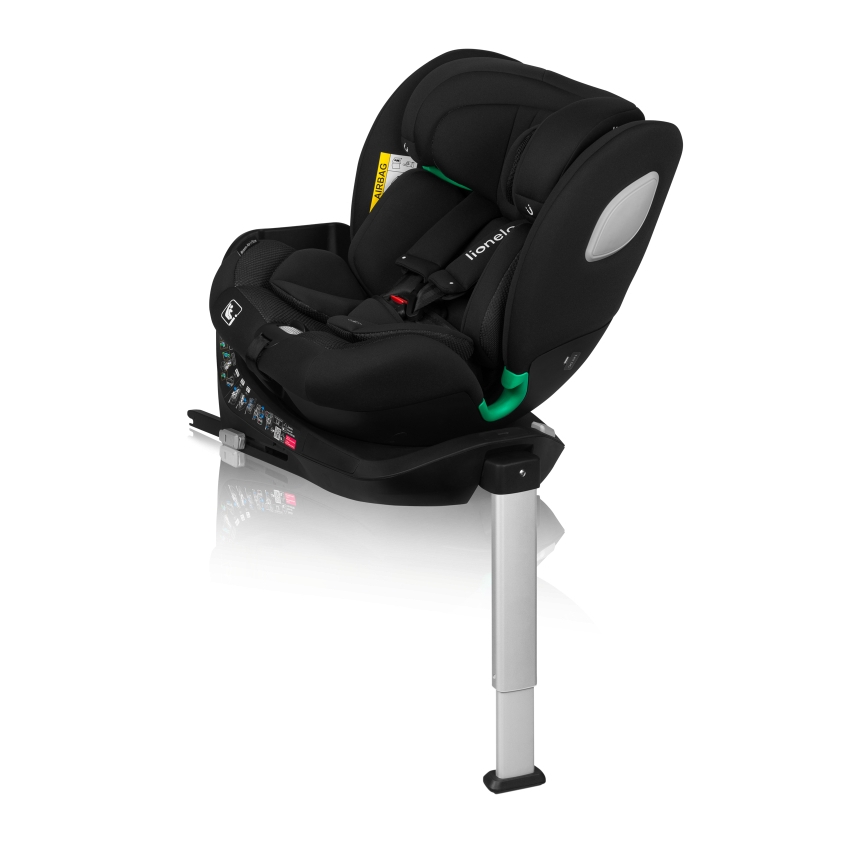 Lionelo - Sukama automobilinė kėdutė su baze BRAAM AIR i-Size 40-150 cm Black Carbon