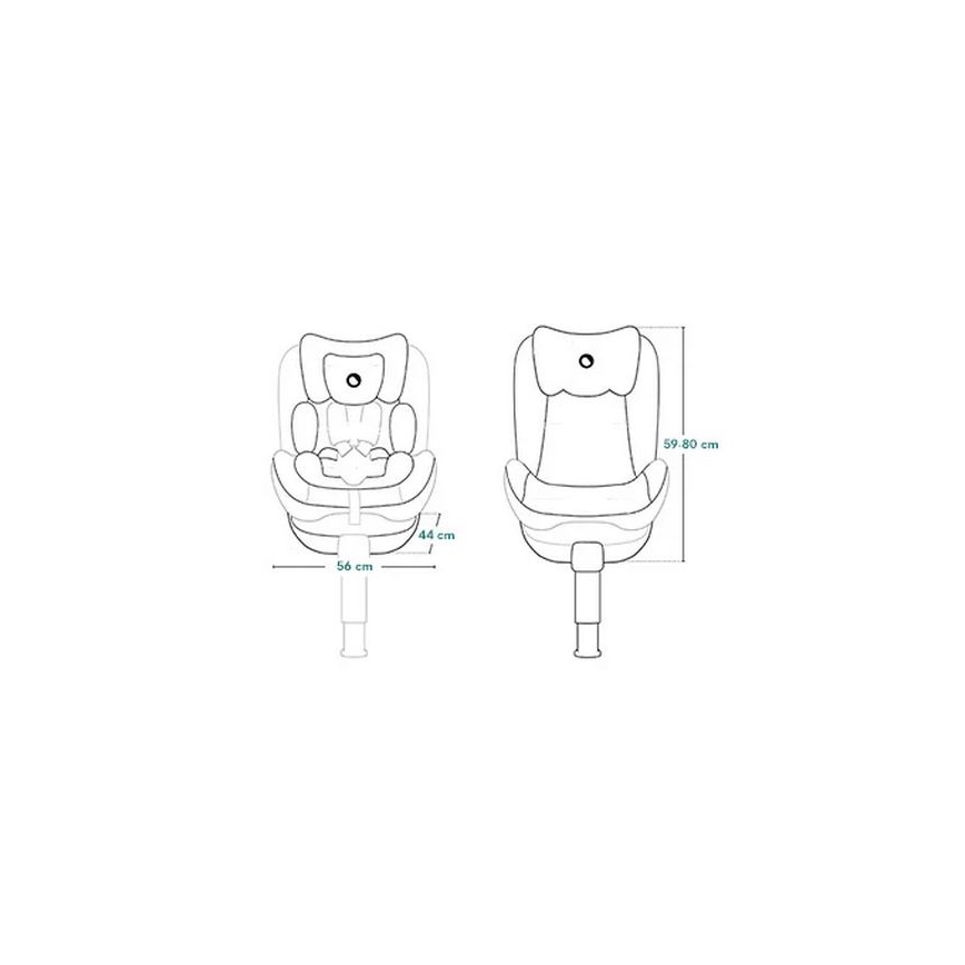 Lionelo - Sukama automobilinė kėdutė su baze BRAAM AIR i-Size 40-150 cm Black Carbon