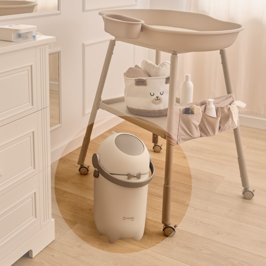 Lionelo - Sauskelnėms skirtas konteineris PUREBIN 10 l, baltas