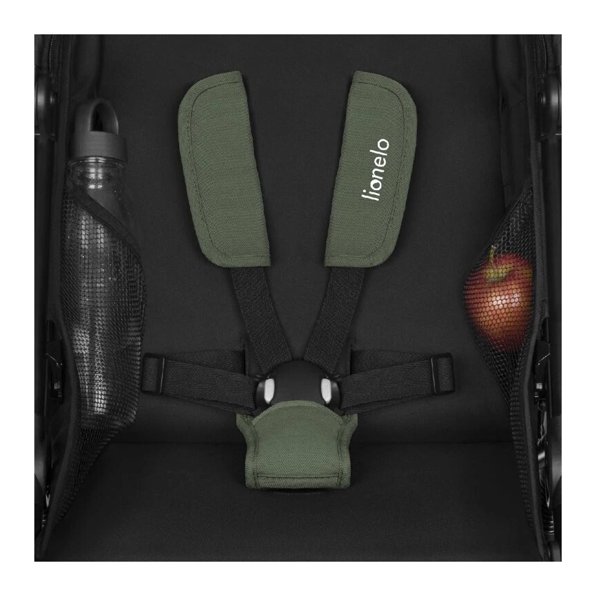 Lionelo - sportinis vežimėlis AZURA, juodas/žalias