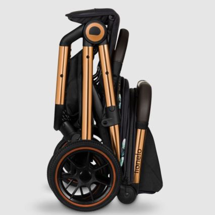 Lionelo - Sportinis vežimėlis CLOE juoda/mėlyna/auksinė