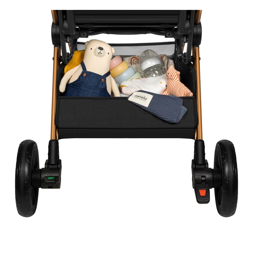 Lionelo - sportinis vežimėlis CLOE juodas/auksinis