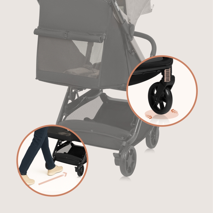 Lionelo - sportinis vežimėlis JULIE AIR smėlio spalvos