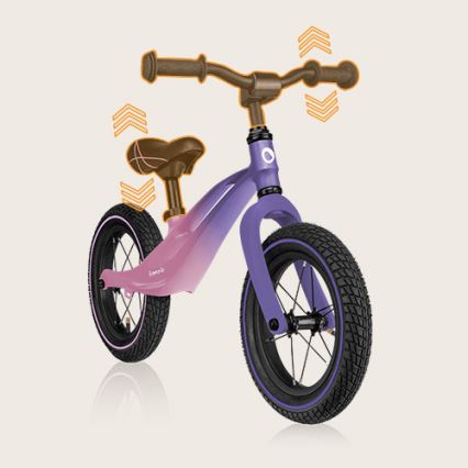 Lionelo - Stumiamas dviratis BART AIR violetinė/rausva