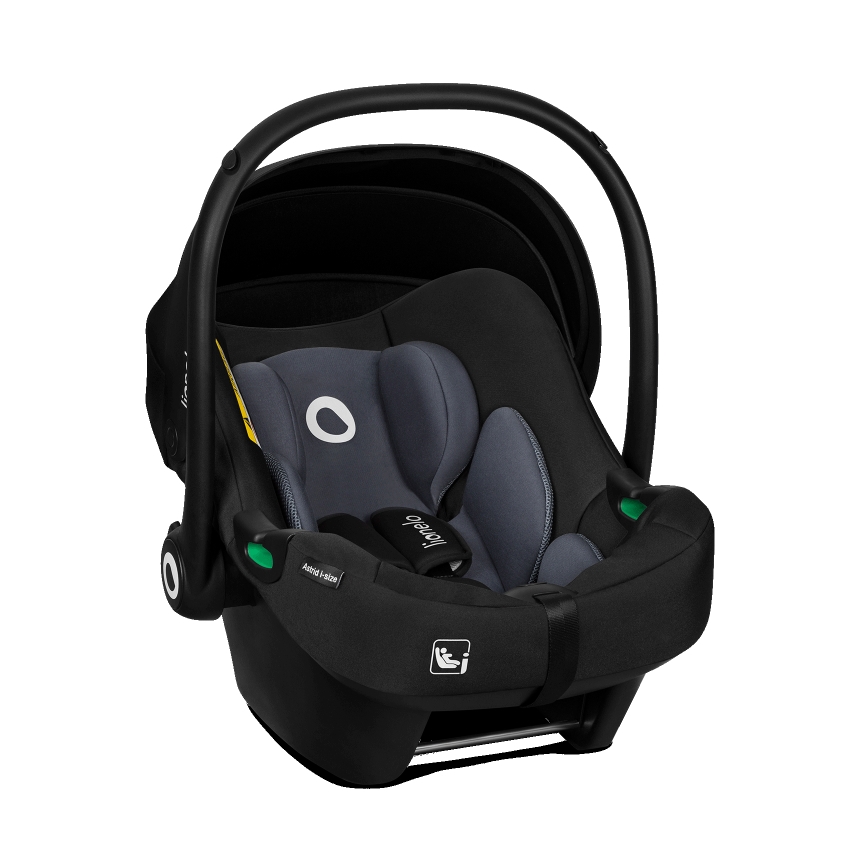 Lionelo - Sukama automobilinė kėdutė su baze ASTRID SET i-Size 40-87 cm juoda pilka