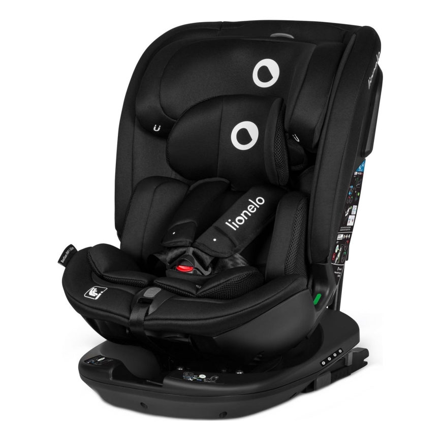 Lionelo - Sukama automobilinė kėdutė su baze BASTIAAN i-Size 40-150 cm Black Carbon