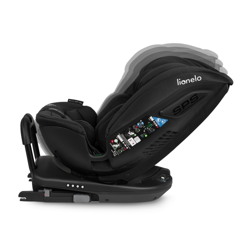 Lionelo - Sukama automobilinė kėdutė su baze BASTIAAN i-Size 40-150 cm Black Carbon