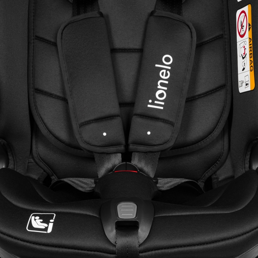 Lionelo - Sukama automobilinė kėdutė su baze BASTIAAN i-Size 40-150 cm Black Carbon
