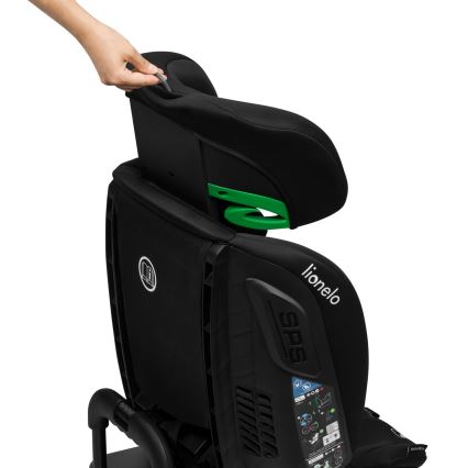 Lionelo - Sukama automobilinė kėdutė su baze BASTIAAN i-Size 40-150 cm Black Carbon