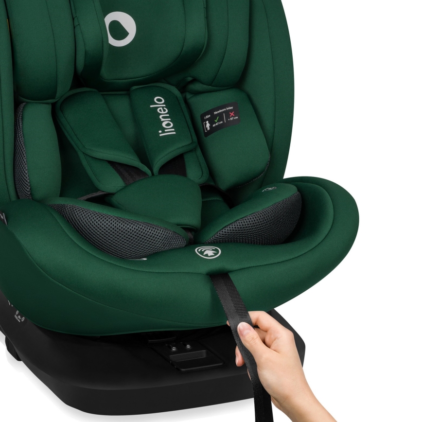 Lionelo - Sukama automobilinė kėdutė su baze BASTIAAN i-Size 40-150 cm Green Forest