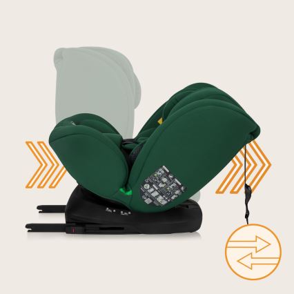 Lionelo - Sukama automobilinė kėdutė su baze BASTIAAN i-Size 40-150 cm Green Forest