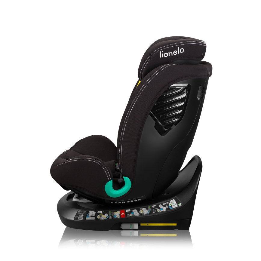 Lionelo - Pasukama automobilinė kėdutė su baze BASTIAAN ONE i-Size 40-150 cm Black Carbon