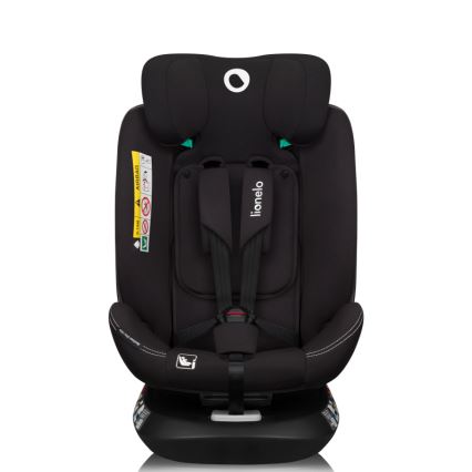 Lionelo - Pasukama automobilinė kėdutė su baze BASTIAAN ONE i-Size 40-150 cm Black Carbon