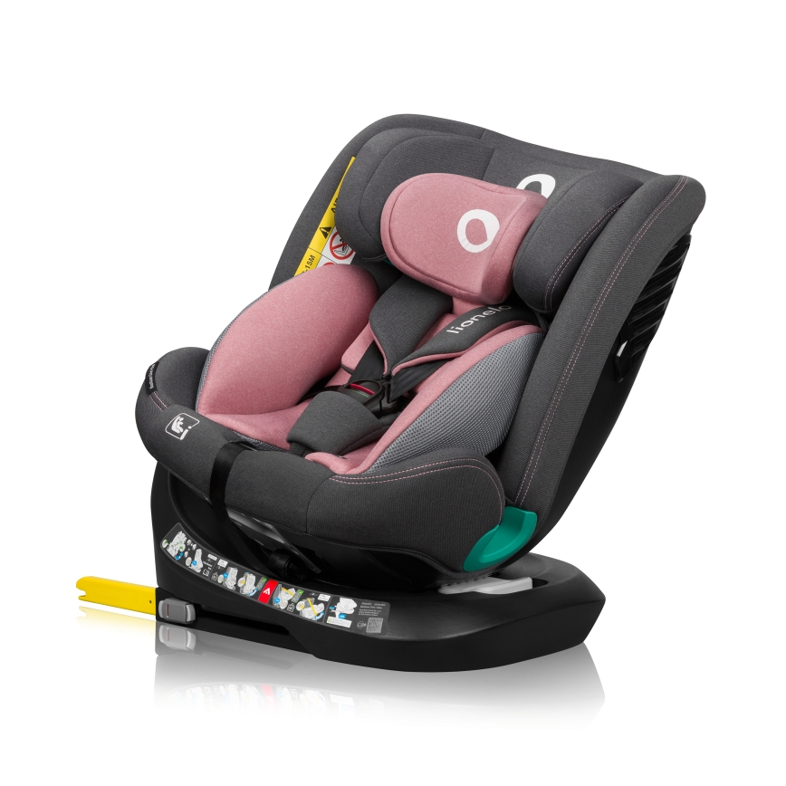 Lionelo - pasukama automobilinė kėdutė su baze BASTIAAN ONE i-Size 40-150 cm rožinė