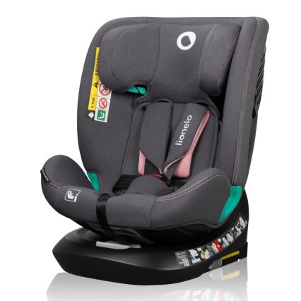 Lionelo - pasukama automobilinė kėdutė su baze BASTIAAN ONE i-Size 40-150 cm rožinė
