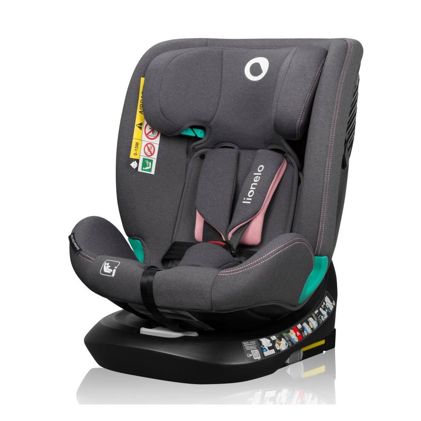 Lionelo - pasukama automobilinė kėdutė su baze BASTIAAN ONE i-Size 40-150 cm rožinė