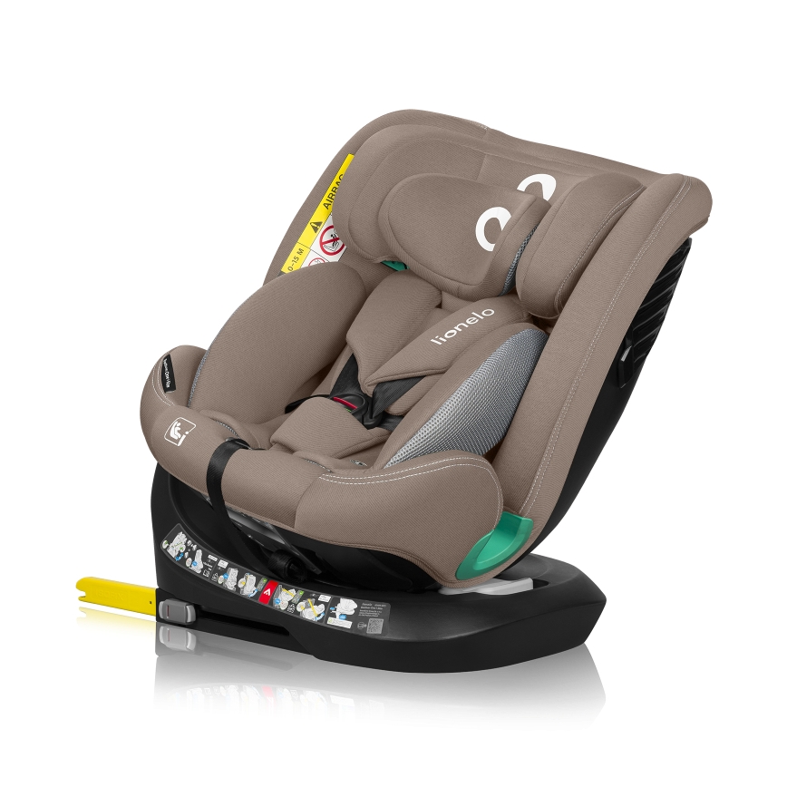 Lionelo - pasukama automobilinė kėdutė su baze BASTIAAN ONE i-Size 40-150 cm smėlio spalvos