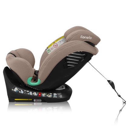 Lionelo - pasukama automobilinė kėdutė su baze BASTIAAN ONE i-Size 40-150 cm smėlio spalvos