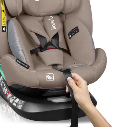 Lionelo - pasukama automobilinė kėdutė su baze BASTIAAN ONE i-Size 40-150 cm smėlio spalvos