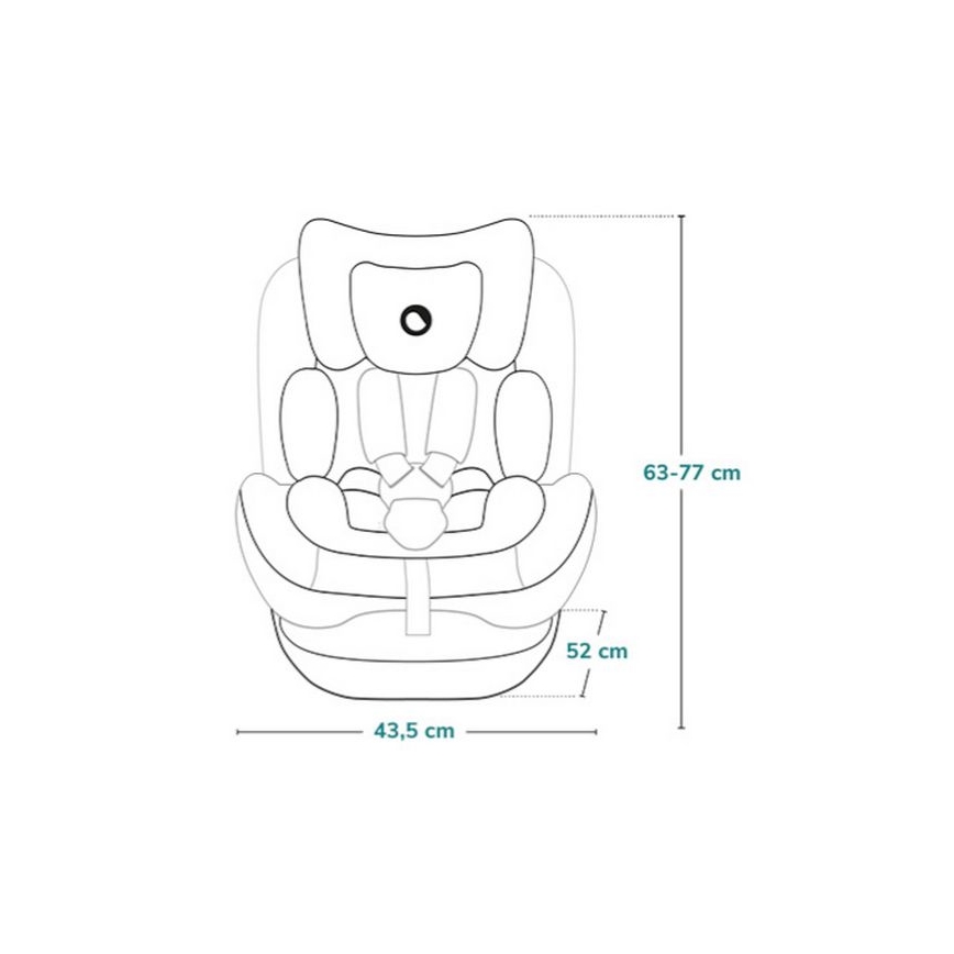 Lionelo - pasukama automobilinė kėdutė su baze BASTIAAN ONE i-Size 40-150 cm smėlio spalvos