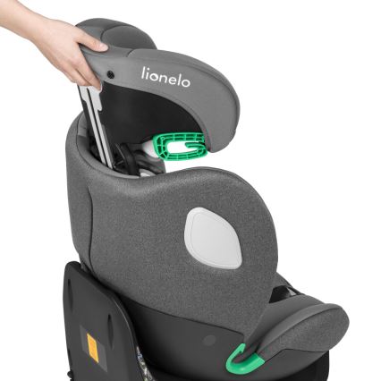 Lionelo - Sukama automobilinė kėdutė su baze BRAAM i-Size 40-150 cm akmens pilka
