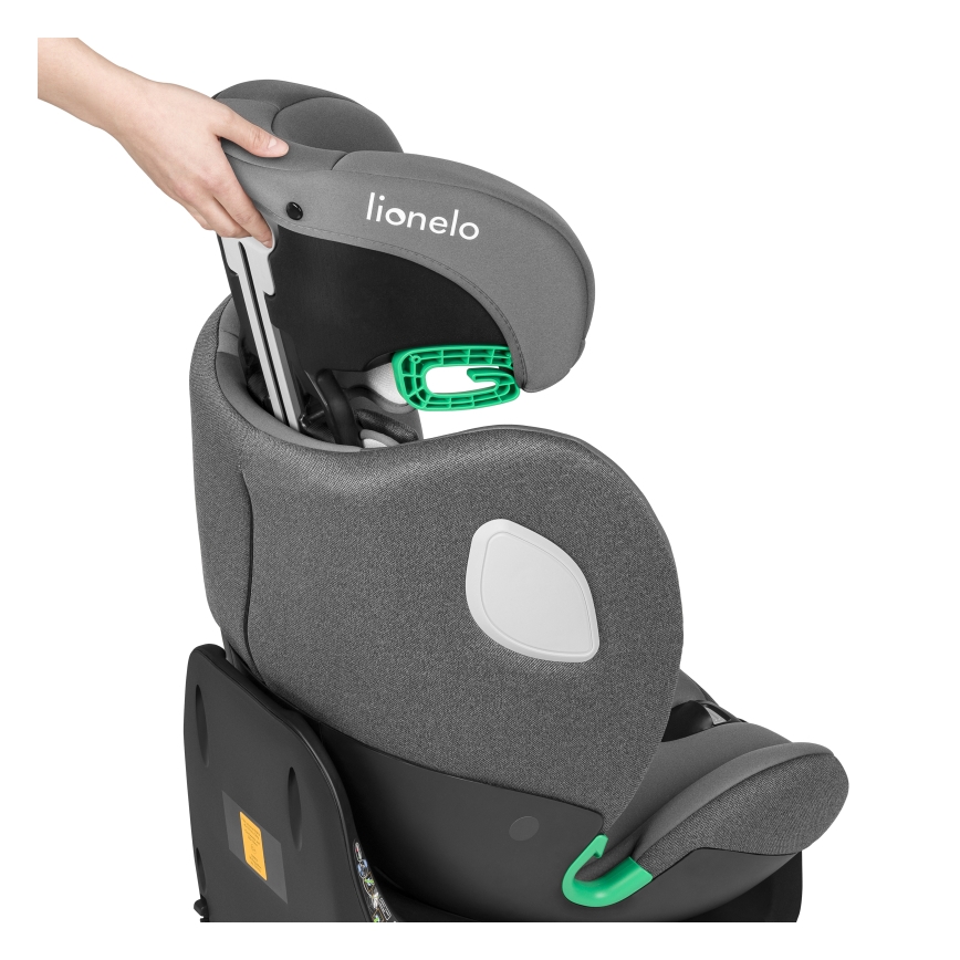 Lionelo - Sukama automobilinė kėdutė su baze BRAAM i-Size 40-150 cm akmens pilka